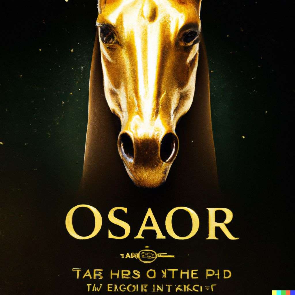 a horse, promotional poster for an Oscar-winning movie